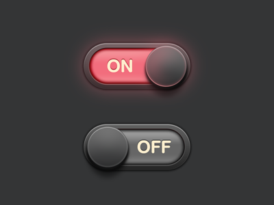 Pink Button button fluor glow light onoff sunbzy ui user interace