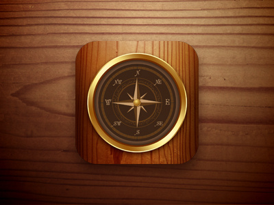 Mecca Icon apps brown compass gold hlp icon ios islam mecca sunbzy wood