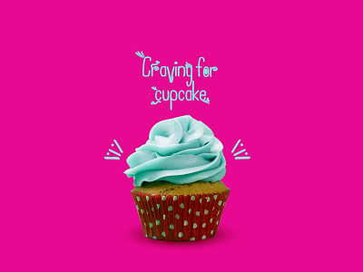 Cupcake design typography