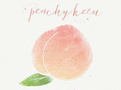 Peachy Illustration fruit illustration illustrator peach peachy peachy keen texture