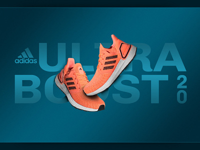 Ultraboost Advertisement color design illustration typography