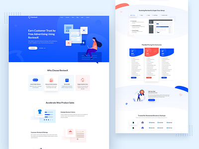 ReviewX - Multi-criteria Rating & Reviews for WooCommerce agency app banner creative icon illustration template ui ux web