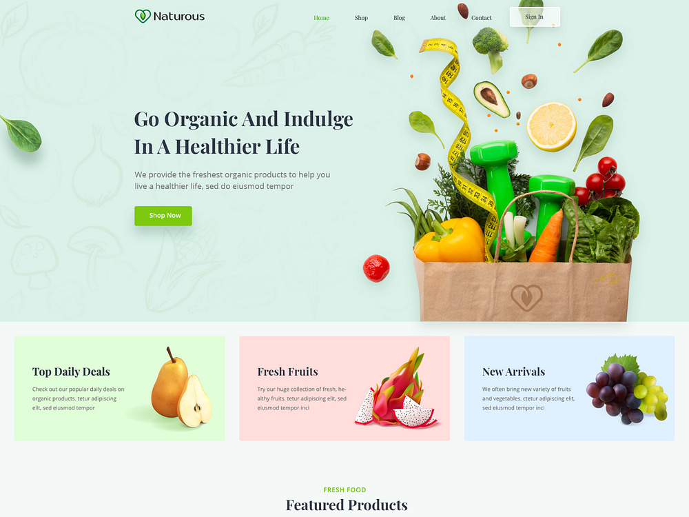 Naturous - WooCommerce Template for Organic store by Sohel Nazmul for ...