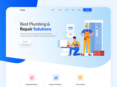 Plumber Website designs, themes, templates and downloadable graphic  elements on Dribbble