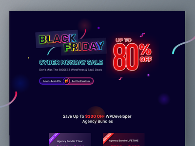 Black Friday Cyber Monday Landing Page