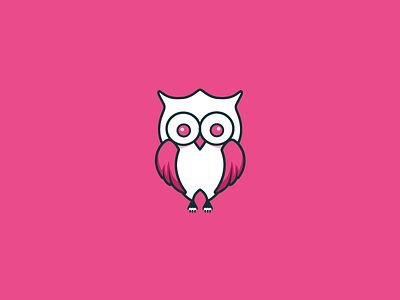 Cute Owl branding character color mark mascot vector