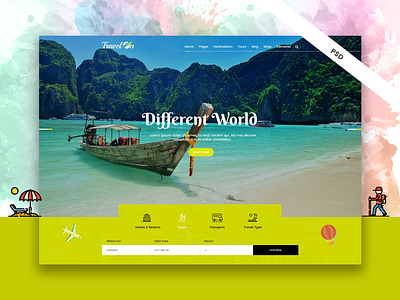 Travelon - Tour & Travel Agency PSD Template