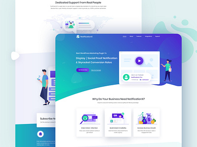 NotificationX Website Design