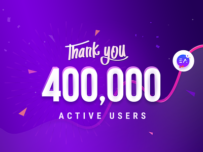 Essential Addons Hits 400,000+ Active Users banner creative gradient illustration logo typography ui ux vector web