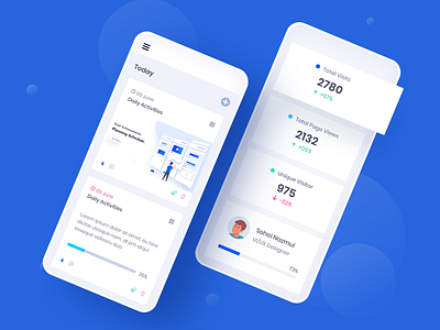 Task Management App Design app banner design flat gradient icon mockup template ui ux web