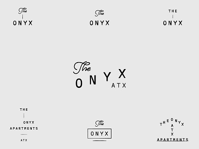 The Onyx Apartments apartment austin austin designer austin texas branding custom lettering custom type lettering logo design onyx typography