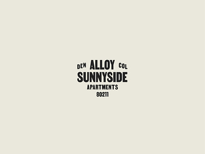 Alloy Sunnyside Mark apartment branding colorado denver logo logodesign typography