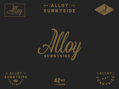 Alloy Sunnyside apartment architecture branding colorado custom lettering custom type denver denvercolorado logo logo design typography