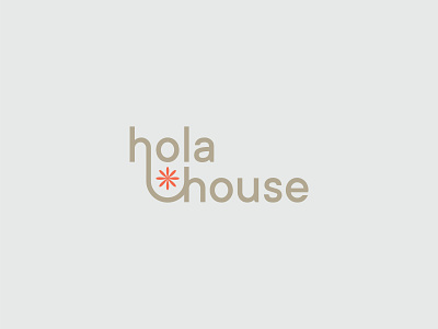 hola house branding custom lettering fitness logo seattle typography yoga