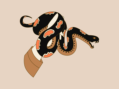 What Are You Holding On To? branding hands illustration snake vector