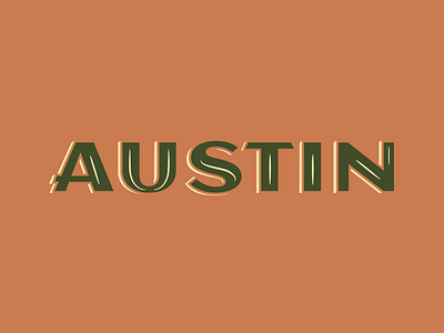 Austin austin custom lettering custom type lettering southwest southwestern texas