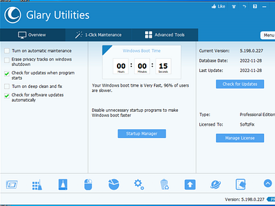 Glary Utilities Pro Product Key 5.198.0.227 + License Crack