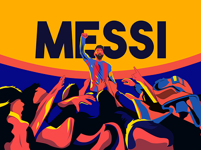 Lionel Messi design flat football footballer graphic design illustration lionel messi messi pop art sports web