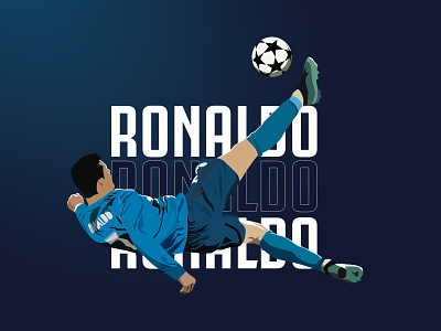 Ronaldo cristiano ronaldo design flat football footballer graphic design illustration pop art ronaldo soccer sports typography ucl