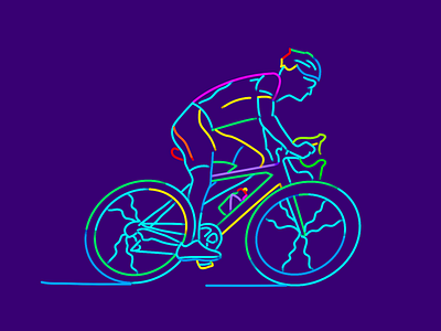 Cycling colors illustration learning lineart