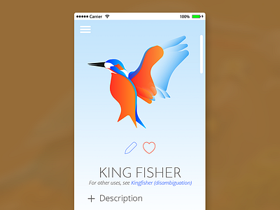 Illustrative Wiki app illustration illustrator inkscape iphone kingfisher mobile wiki