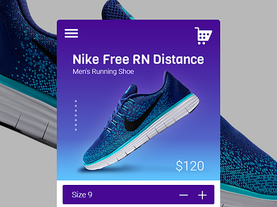 Nike Shopping App blue mobile nike shopping ui