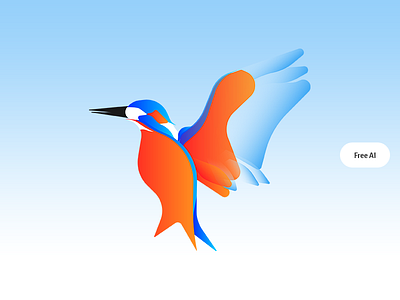 Kingfisher ai free freebie illustration illustrator inkscape kingfisher