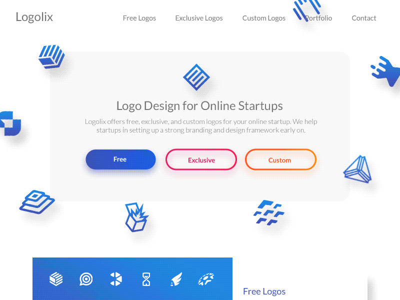 Logolix animated animated ui app design fluent design material design ui boomerang ui design web design