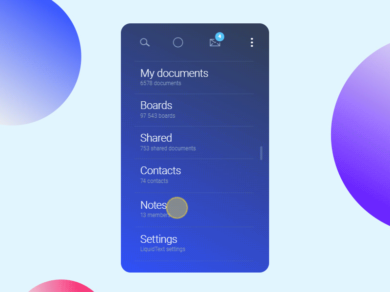 UI Boomerang animated animated ui app design fluent design material design ui boomerang ui design web design