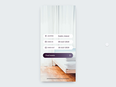 Hotel Room Booking App animated animated ui app design fluent design hotel app hotel room booking invision studio material design mobile ui boomerang ui design