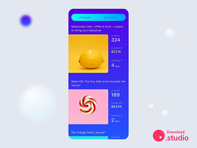 Skittles - Crowd funding animated animated ui app design freebie invision studio uikit