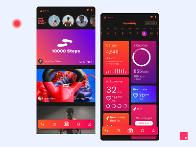 Skittles - Fitness Social App app design fitness fitness app freebie invision studio uikit uikits