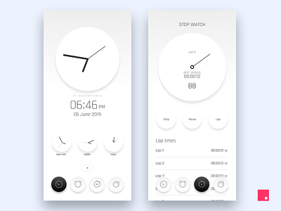 Skittles - Timer app design clock app freebie invision studio material design stop watch stopwatch ui design ui kit uikit