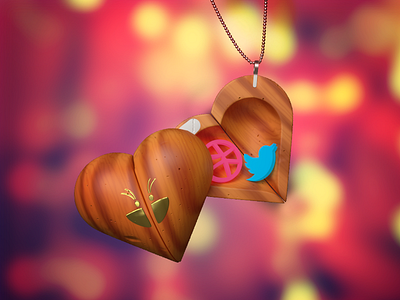 Inside my magic locket! 3d blender coreldraw dribbble photoshop rebound twitter