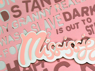 MississippiCup album artwork graphic design handlettering music pink typography vinyl cutter