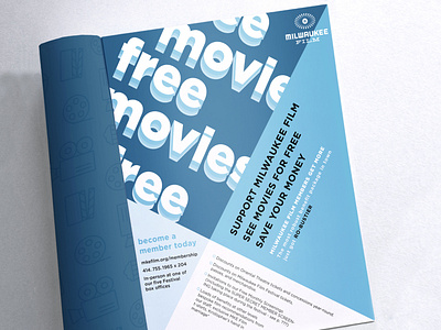 Ad Option for Milwaukee Film Program Book advertisement film film festival milwaukee film festival print publication publication design typography