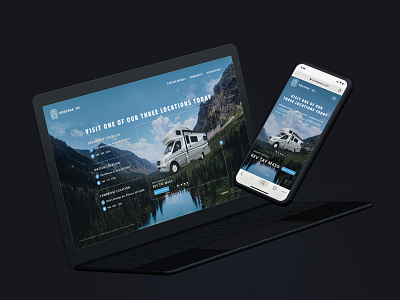 Montana RV adobexd app branding camping mobile home rv ui web webdesign