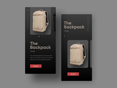 Backpack Store UI Design