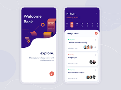 Task Management App card creative illustration inspiration management mobile product design project schedule schedule app task task list task management task manager ui uidesign uiux web design