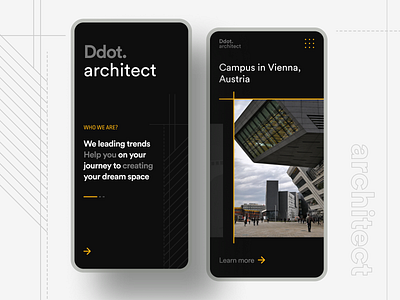 Architect App Concept architechture architect branding concept creative dark app dark mode dark theme dark ui minimal mobile product design ui uiux ux ux design web design website