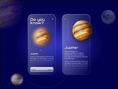 What Do You Know About The Universe? app design concept inspiration interface jupiter planet product design ui uiux universe ux website website design