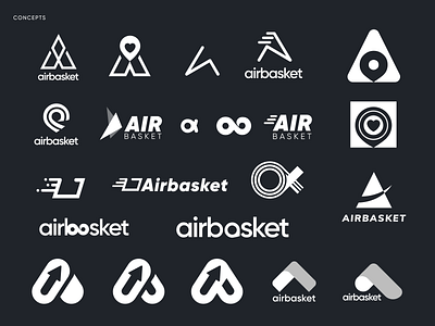 Airbasket logo brand identity branding deliver logo delivery app graphic identity illustration interface logo product design travel app ui ux website