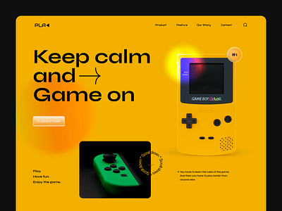 Game on! concept creative game uiux graphic illustration inspiration interface landing page minimal product design ui ux website website concept