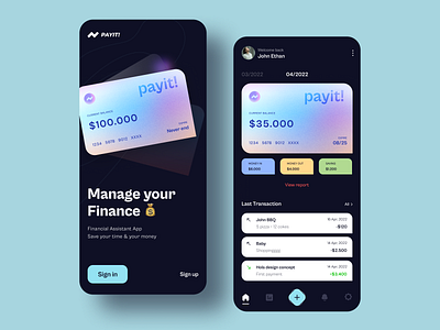 Financial Assistant App Concept