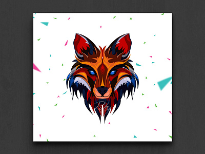 Fox in my Personal illustration project animal art creative fox graphic illustration illustrator inspiration printart projects rubynguyenart vector