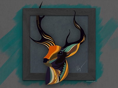 Personal Illustration Project animal artwork color creative deer design illustration inspiration project rubynguyenart