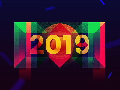 Happy Lunar New Year! 2019 art creative gradient graphic illustration inspiration new year new year 2019 rubynguyenart trend 2019 visual identity visual art