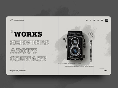 Back in time agency art camera creative graphic illustration inspiration retro rubynguyenart ui ux vintage website