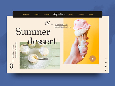 Cake or Ice cream? branding color palette concept creative design graphic inspiration interface layout rubynguyenart stores ui web website