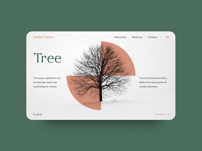 Tree creative graphic green illustration inspiration layout nature ui user interface ux website